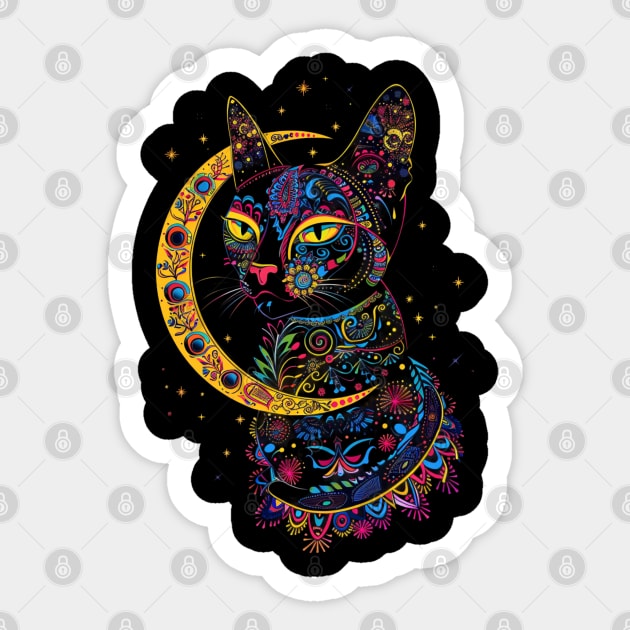 Cat Skull Pins Sticker by BilodeauBlue